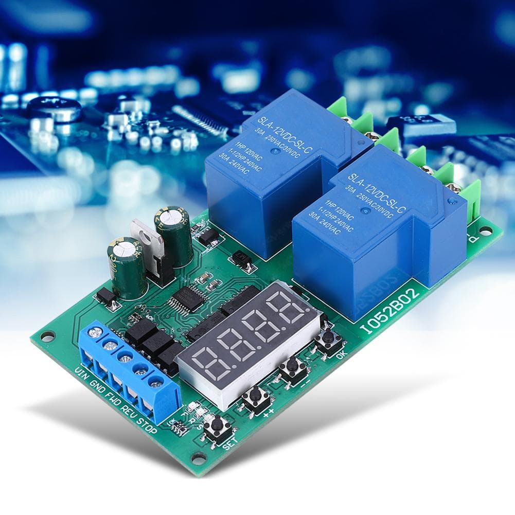 30A12V Multifunction Motor Forward Reverse Controller Start stop Delay Limit Switch Relay