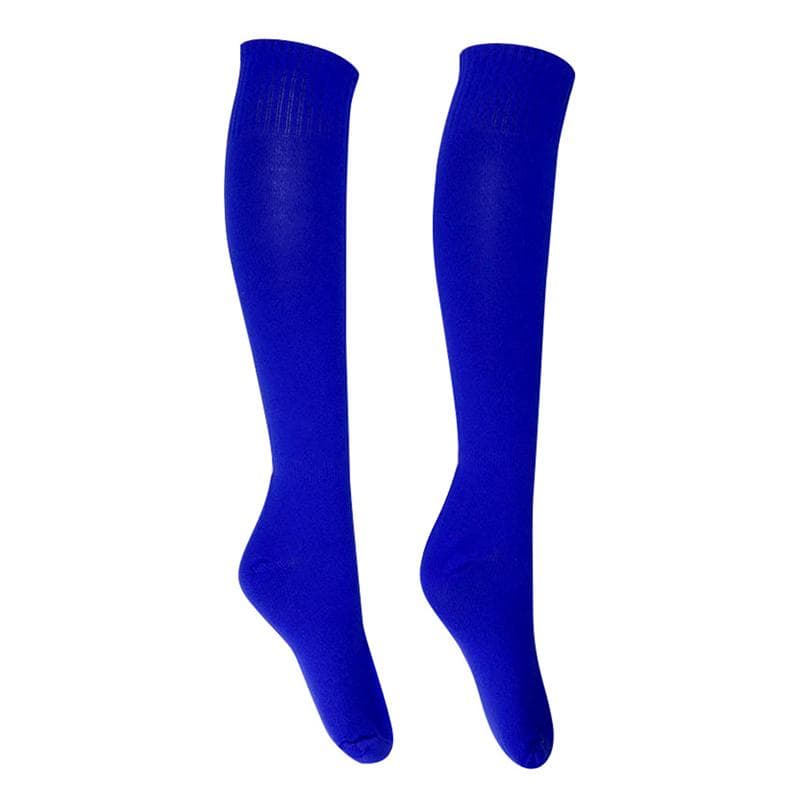 Football Soccer Socks Breathable Outdoor Sports Rugby Stockings Over Knee Socks blue