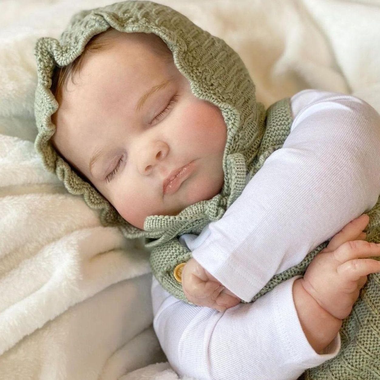 Reborn Sleeping Baby 3D Skin Soft 60 CM Silicone Doll Toy For Girl With Vascular Vein Cloth Body Like Real Art Bebe Gift