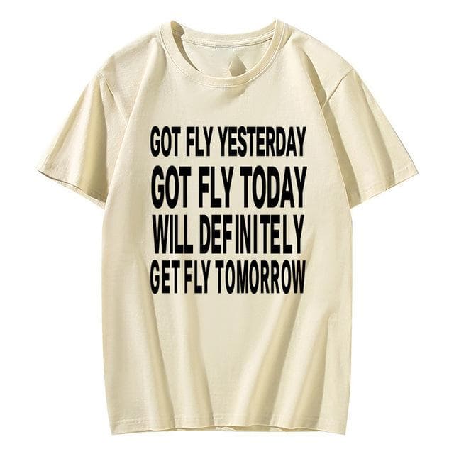 New Pure Cotton T-shirt English Printed Street Short Sleeves for Men and Women M