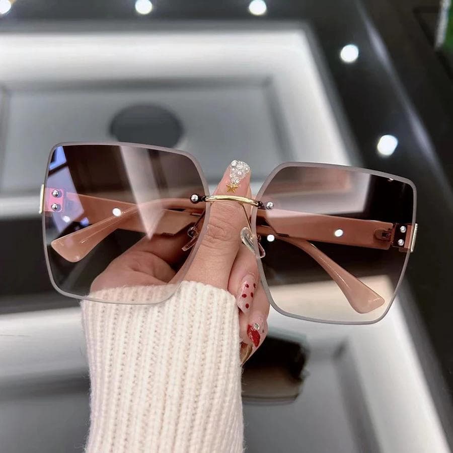 Oversized Vintage Square Sunglasses Women Designer Mirror Lens Retro Gradient Sun Glasses Fashion Female Oculos De Sol other