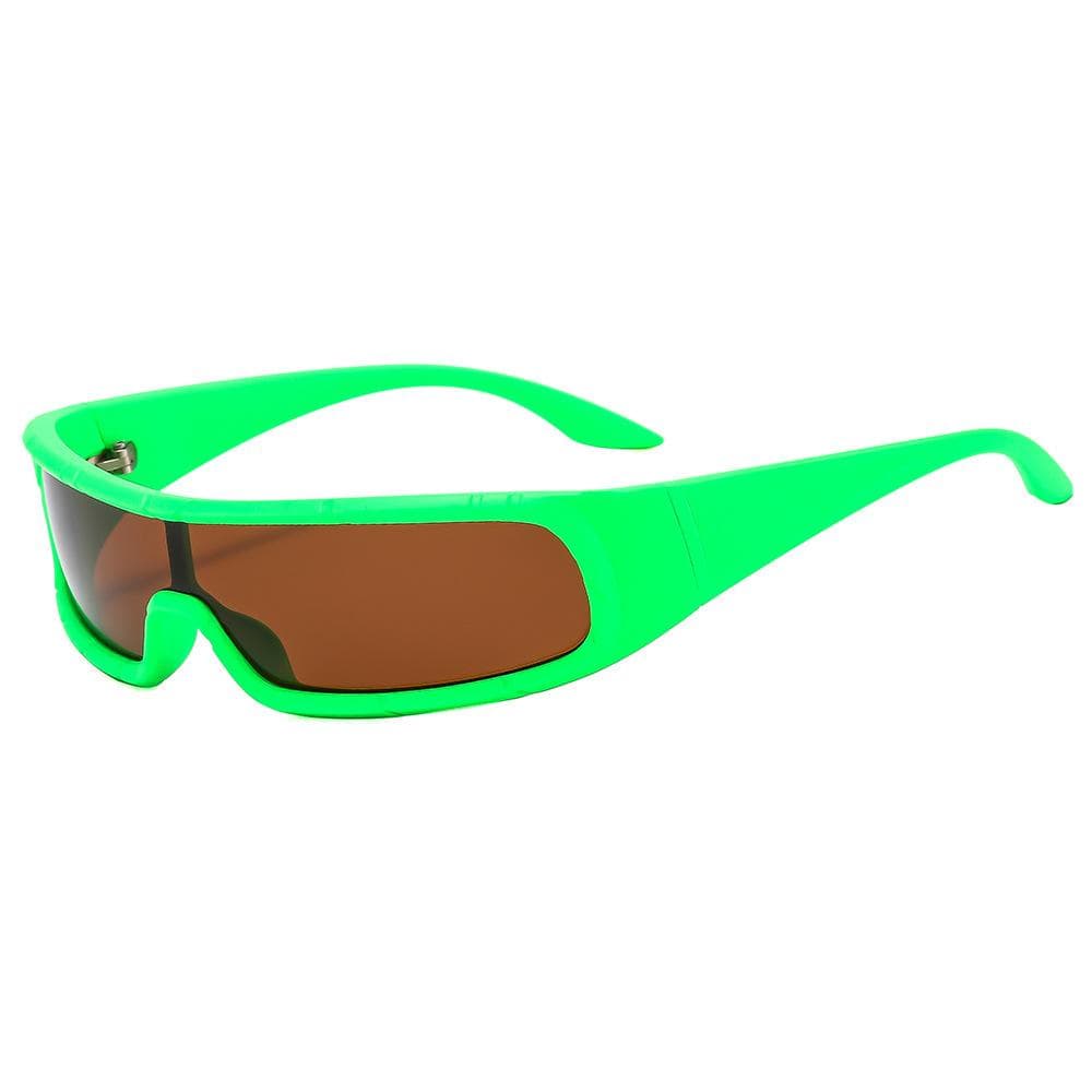 Y2K Luxury Designer Rectangle Sunglasses Women Men One Piece Trend Vintage Punk Mirror Sport Goggles