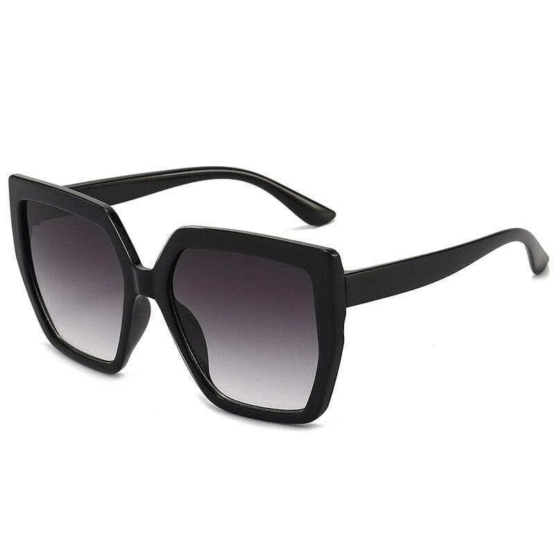 Vintage Oversized Square Sunglasses UV400 Protection Classic Big Frame Luxury Designer Eyeglasses for Women Men