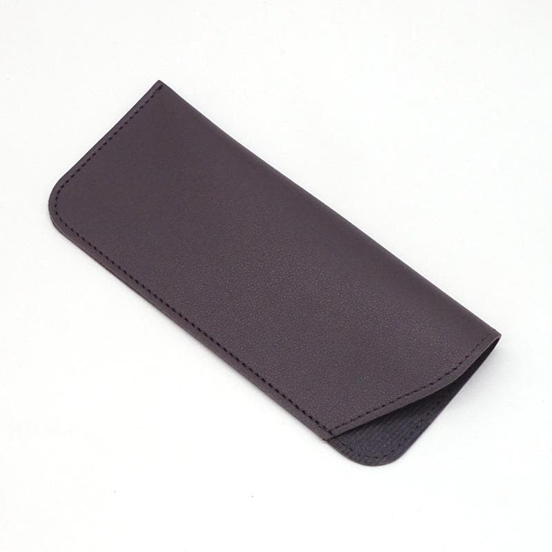 Pure Color Leather Eyeglass Sunglasses Reading Glasses Case Soft PU Leather Pouch Bag Pocket Eyeglasses Sleeve Eyewear Protector