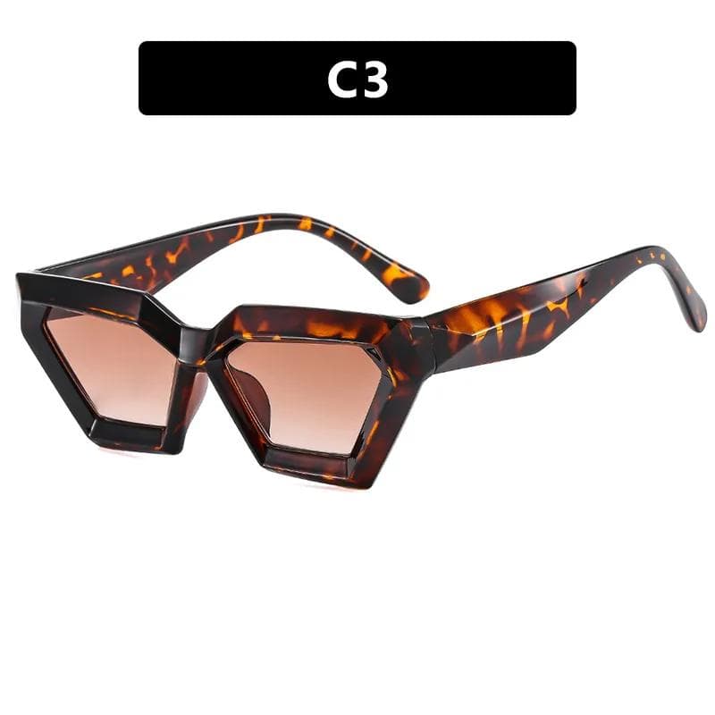 Vintage Sunglasses Women Large Frame Cat Eye Glasses Unisex Anti Blue Light Outdoor Fashion Eyewear