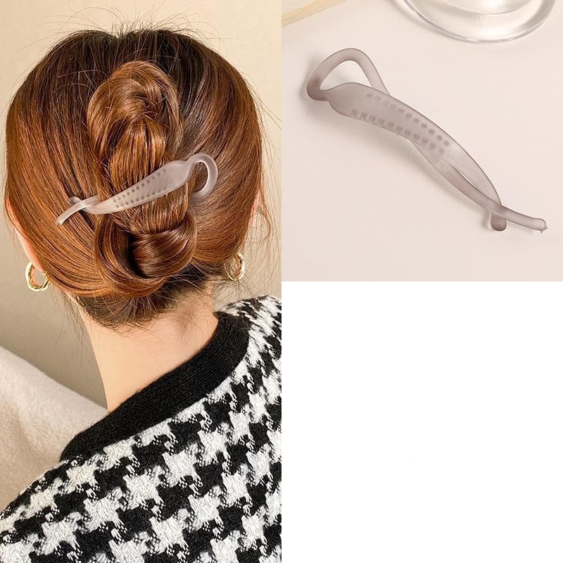 Women Elegant Ponytail Hairpin Simple Hair Claw Clamp Banana Twist Clip Back Head Hair Braids Clip Girl Headwear Styling Hairpin