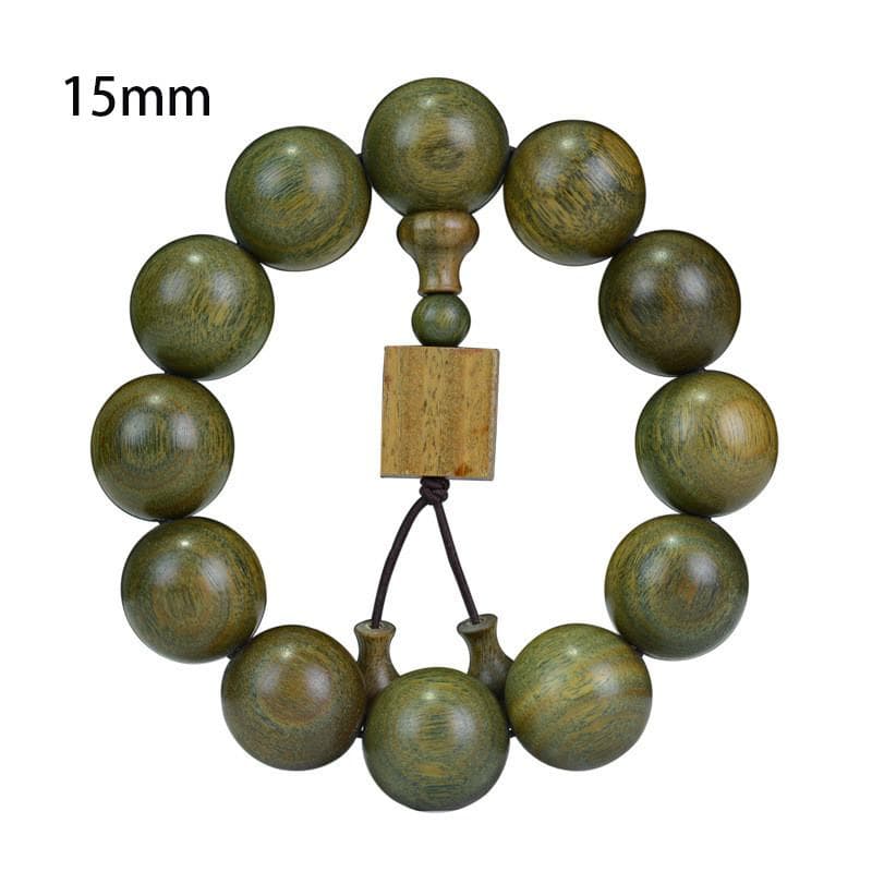 High Quality Green Sandalwood Beads Hand String Lucky Bracelet National Style Exquisite Jewelry Accessories