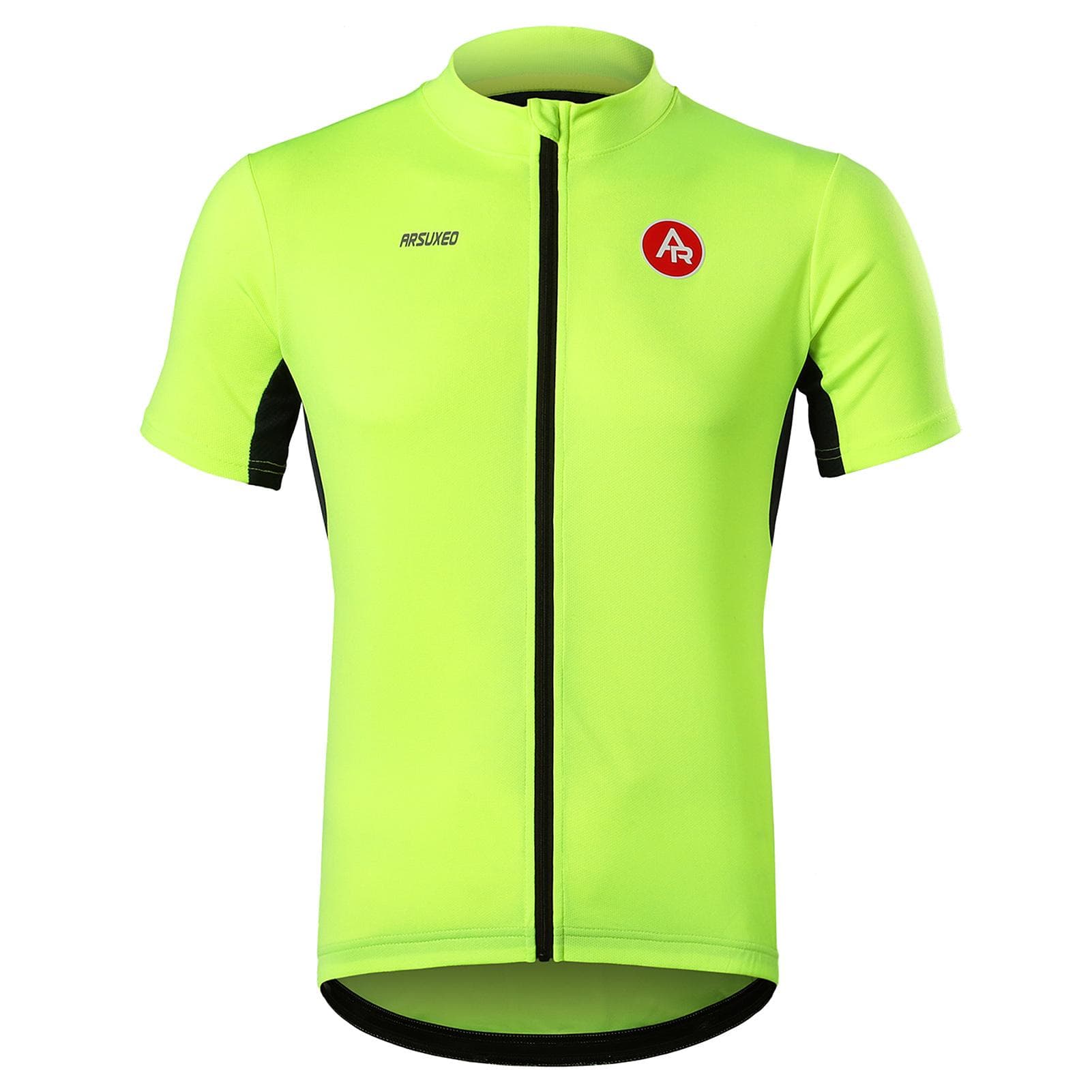 Men Short Sleeves Quick Dry Cycling T-Shirt for Running Fitness Athletic Workout XL green