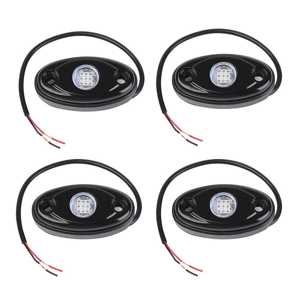 4Pcs Rock Lights 4-Pod for JEEP Offroad Truck UTV ATV Boat Underbody Light (Green) blue