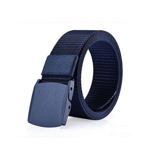 Automatic Buckle Nylon Belt Male Army Tactical Belt Mens Military Waist Canvas Belts Cummerbunds High Quality Strap 125cm navy blue