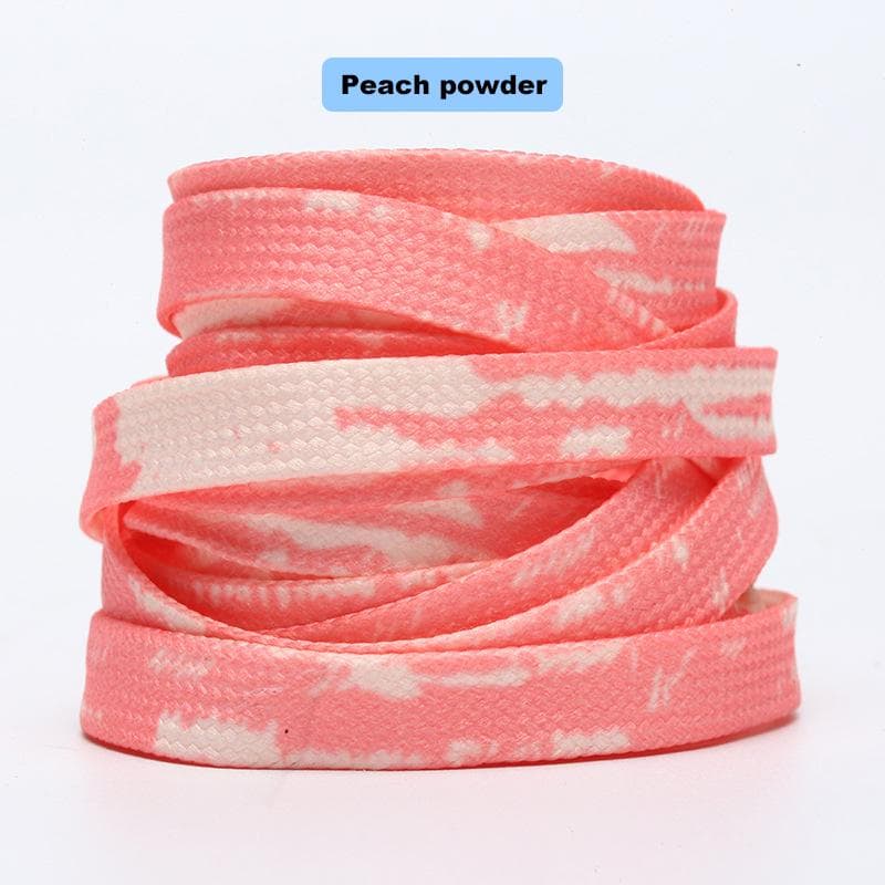Tie-dye Color Shoelaces Sneakers Trend Shoes Rope Female Colourful New Men Women Flat Gradient Color Rope Laces Shoes Accessorie 160cm