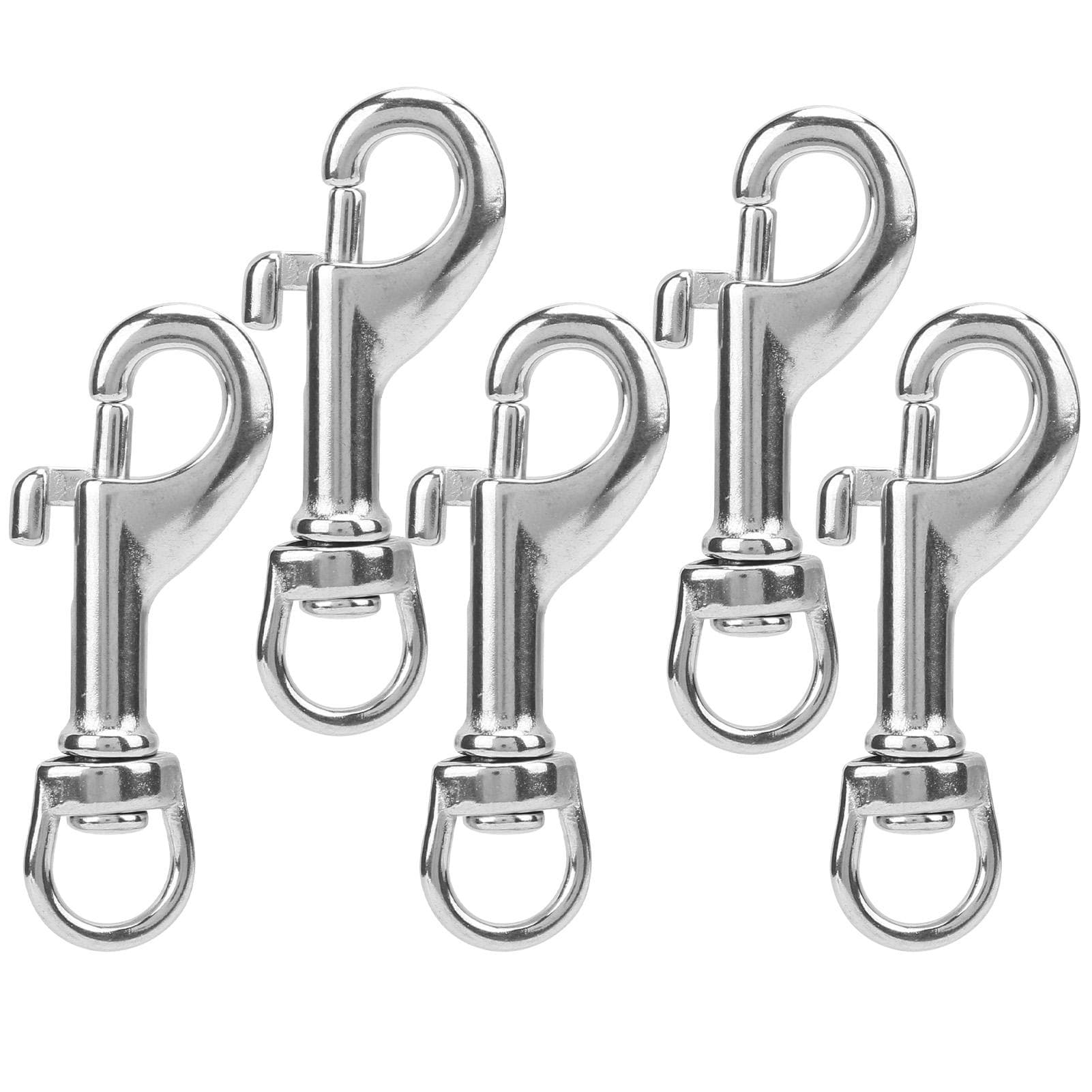 L65MM Double Ended Stainless Steel Spring Snap Clips Diving Hook SpringSnap Clip