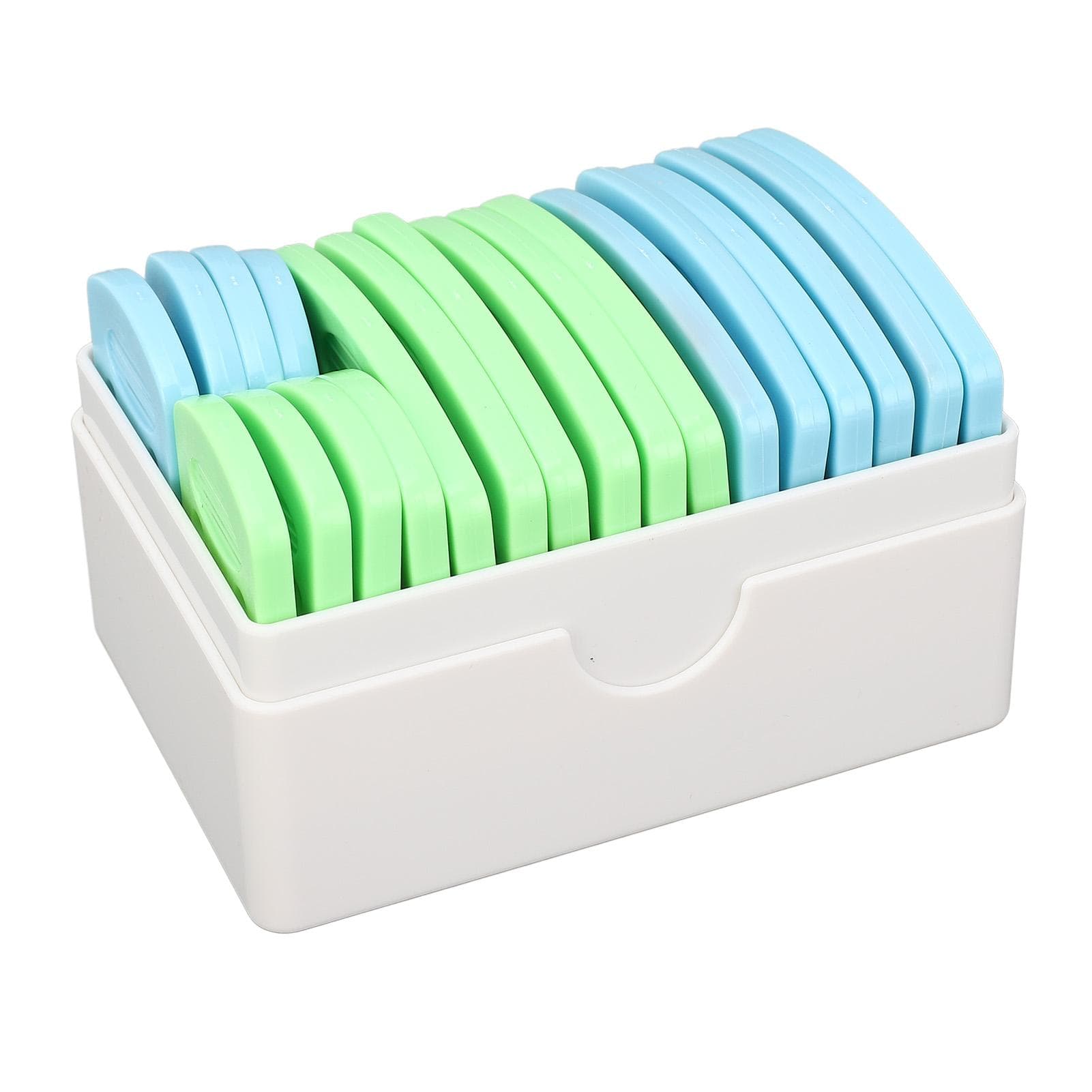 20PCS Knit Blocking Pins Stainless Steel Pin Blue Green Knitting Block Comb Set for Sweater