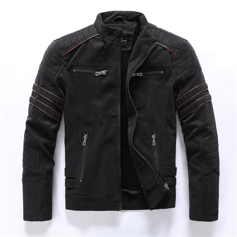 Leather Jacket Biker Riding Suit Flight Suit Casual Men's Leather Jacket 3XL