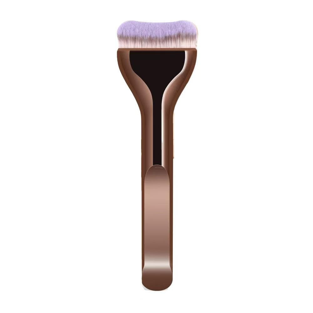 1pc Soft To Touch Travel Cosmetic Brush Professional Makeup Brush Foundation Brush Face Brush Powder Brush Detail Brush For Liquid Makeup Brush coffee