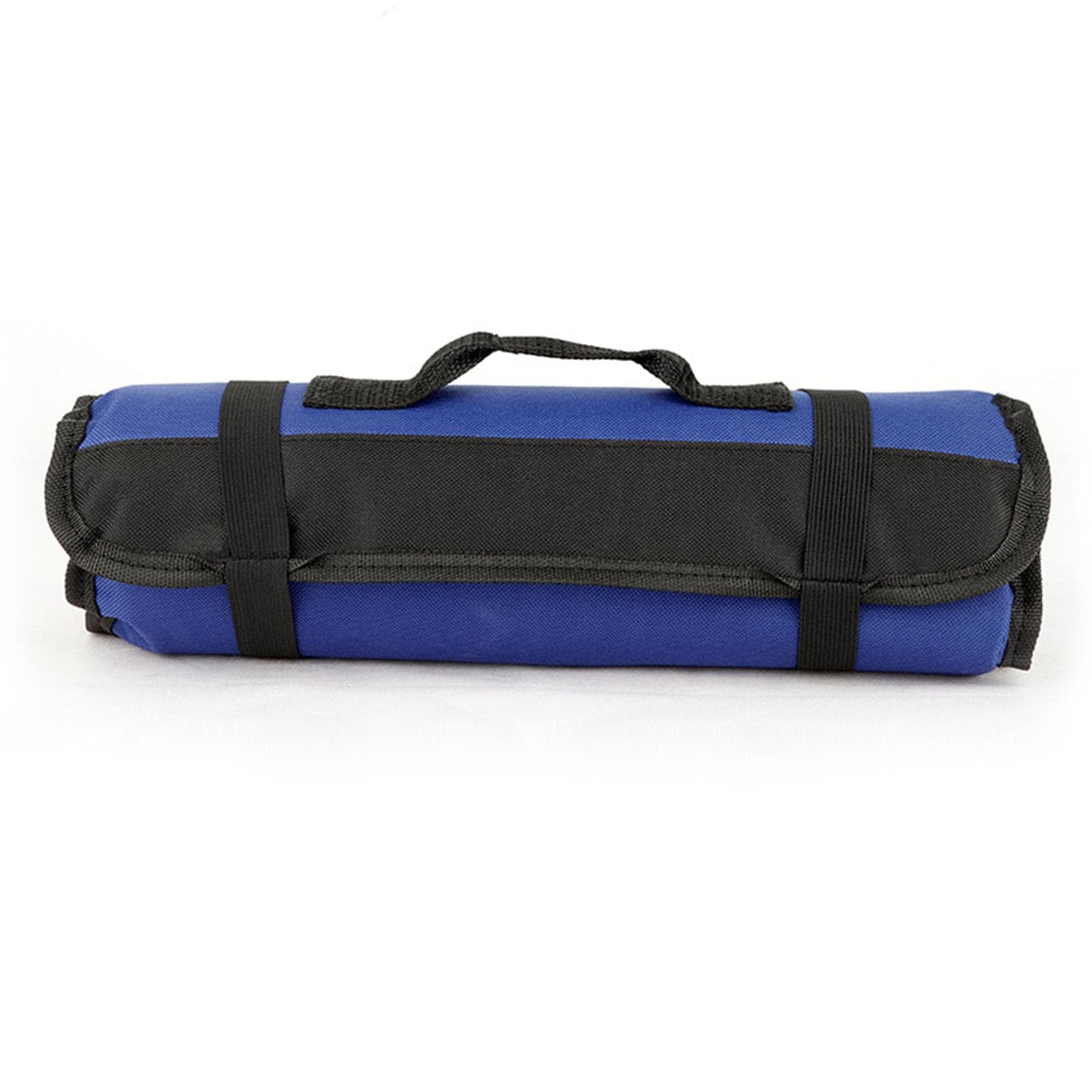 Chef Tool Roll Bag Oxford Cloth Portable Fork Tool Case Holder Pouch with Handle for Culinary Blue