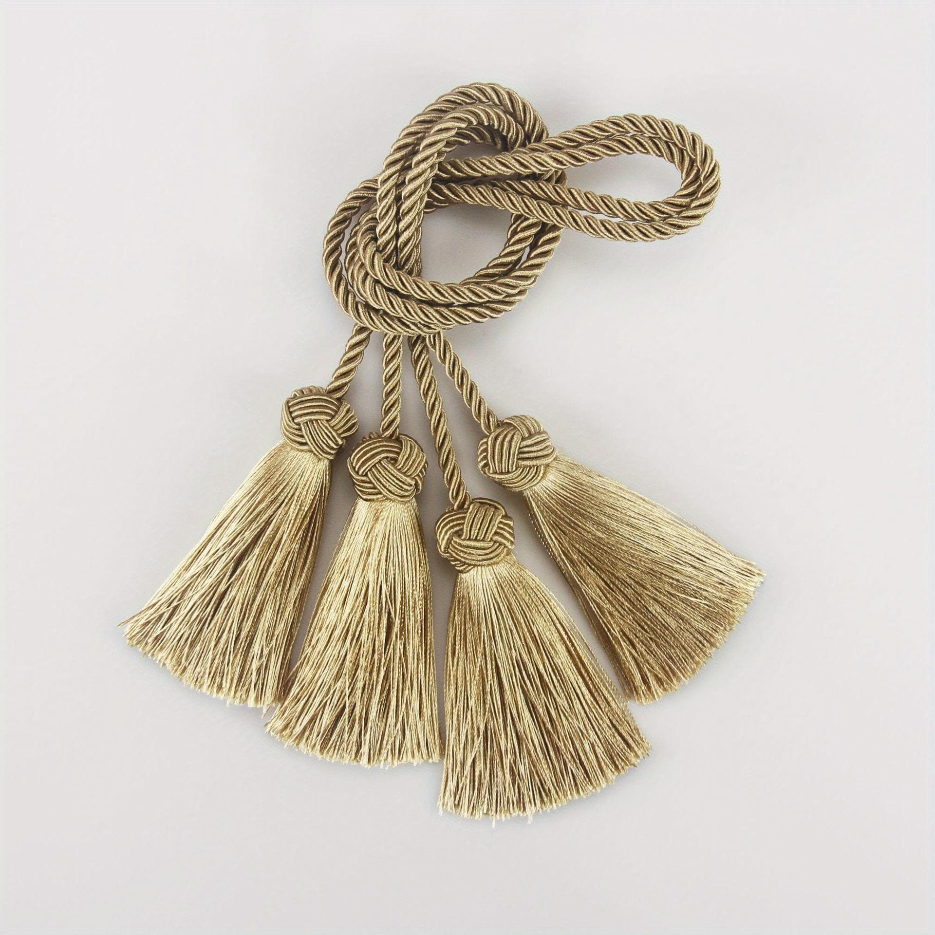 2Pcs simple curtain hanging spike buckle, no punching and no installation curtain buckle, can be used for balcony and bedroom decorative curtains tan