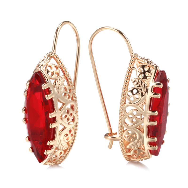Heart-Shaped Zircon Earrings in 585 Rose Gold – Fashionable, Elegant, and In Stock