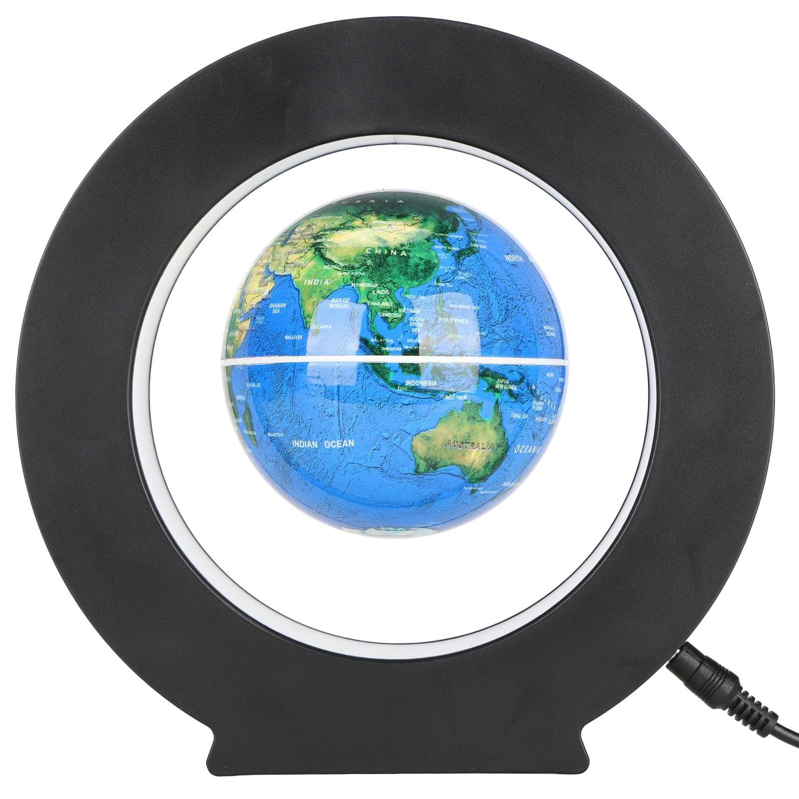 Magnetic Levitation Globe OShap Base World Map Desktop Ball Ornament Teaching Aid UK Plug