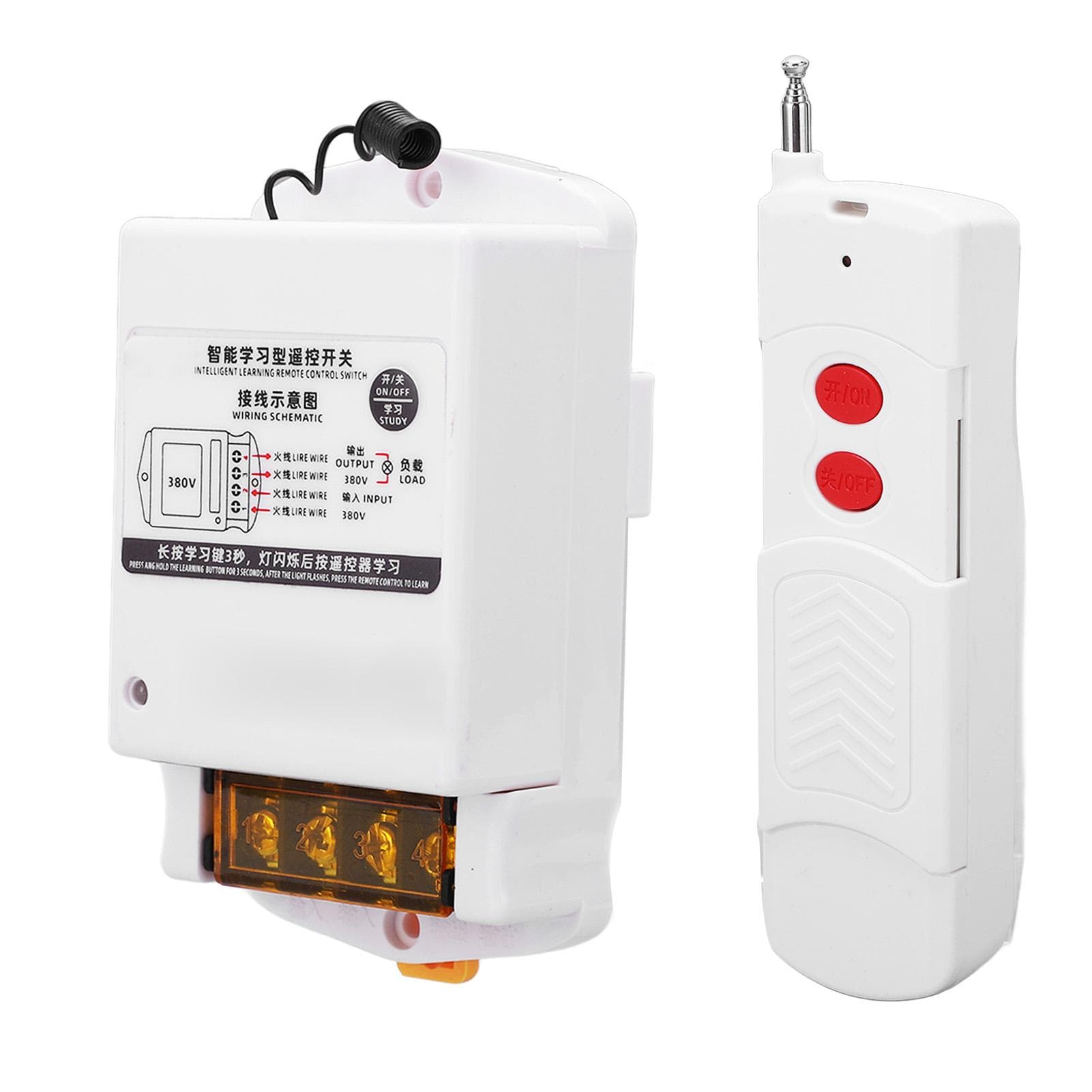 Smart RF Remote Control Switch Multifunctional Wireless Switch for Alarm and Water Pump AC 380V