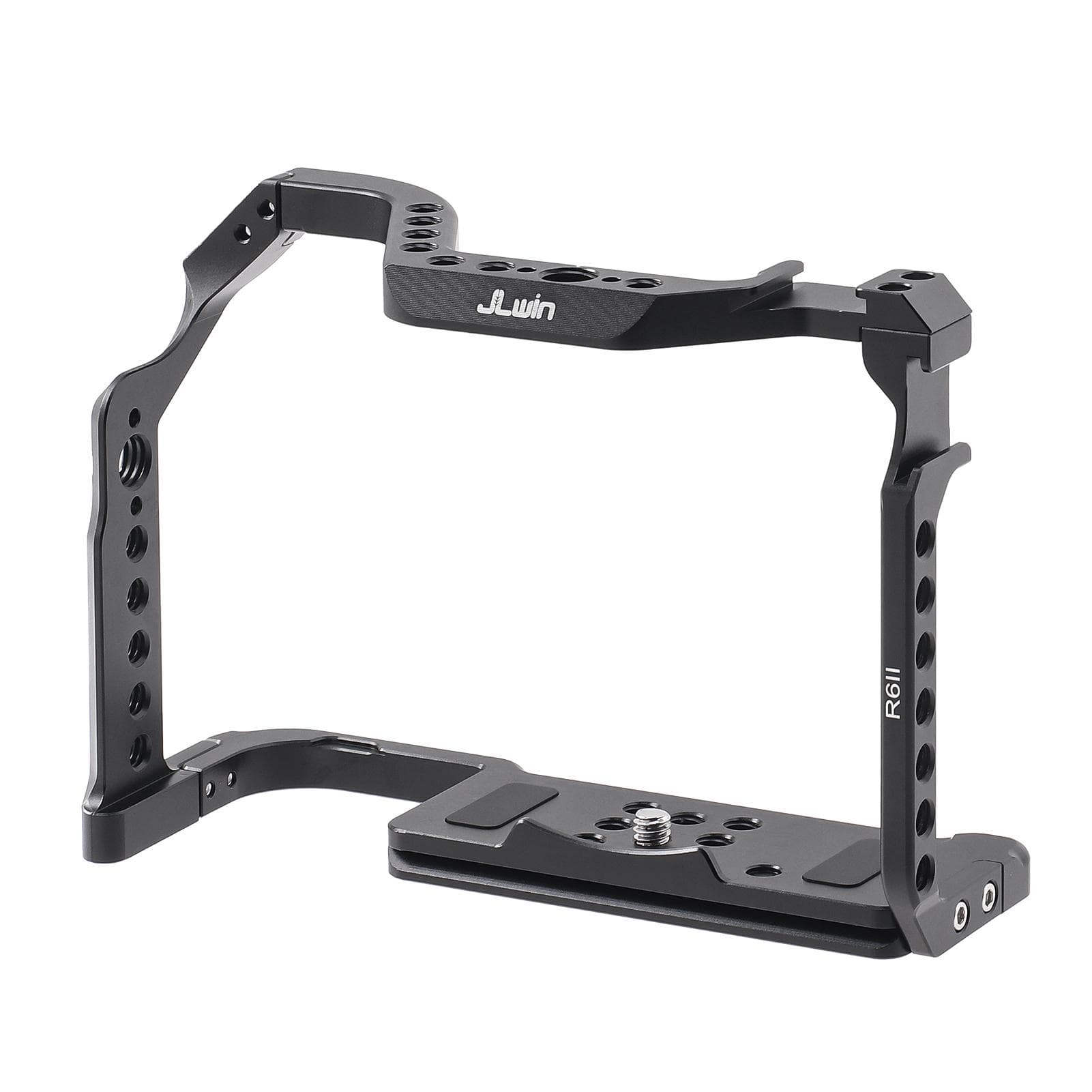 JLwin Protective Camera Cage Aluminum Alloy with Quick Release Plate Cold Shoe Mounts Numerous black