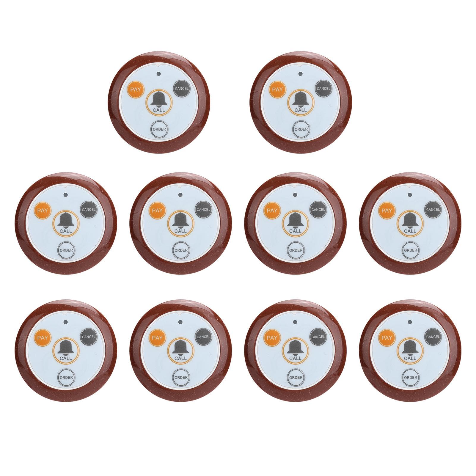 10Pcs Wireless Pager Calling System for Restaurant Meal Taker SUC04 433.92MHz DC6V