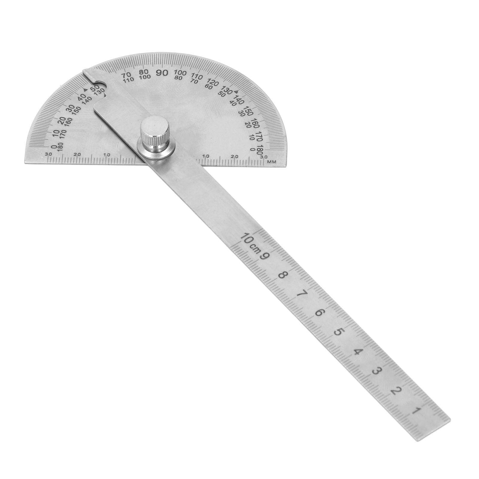 Adjustable Angle Protractor Stainless Steel 180 Degrees High Accuracy Angle Measure Tool for