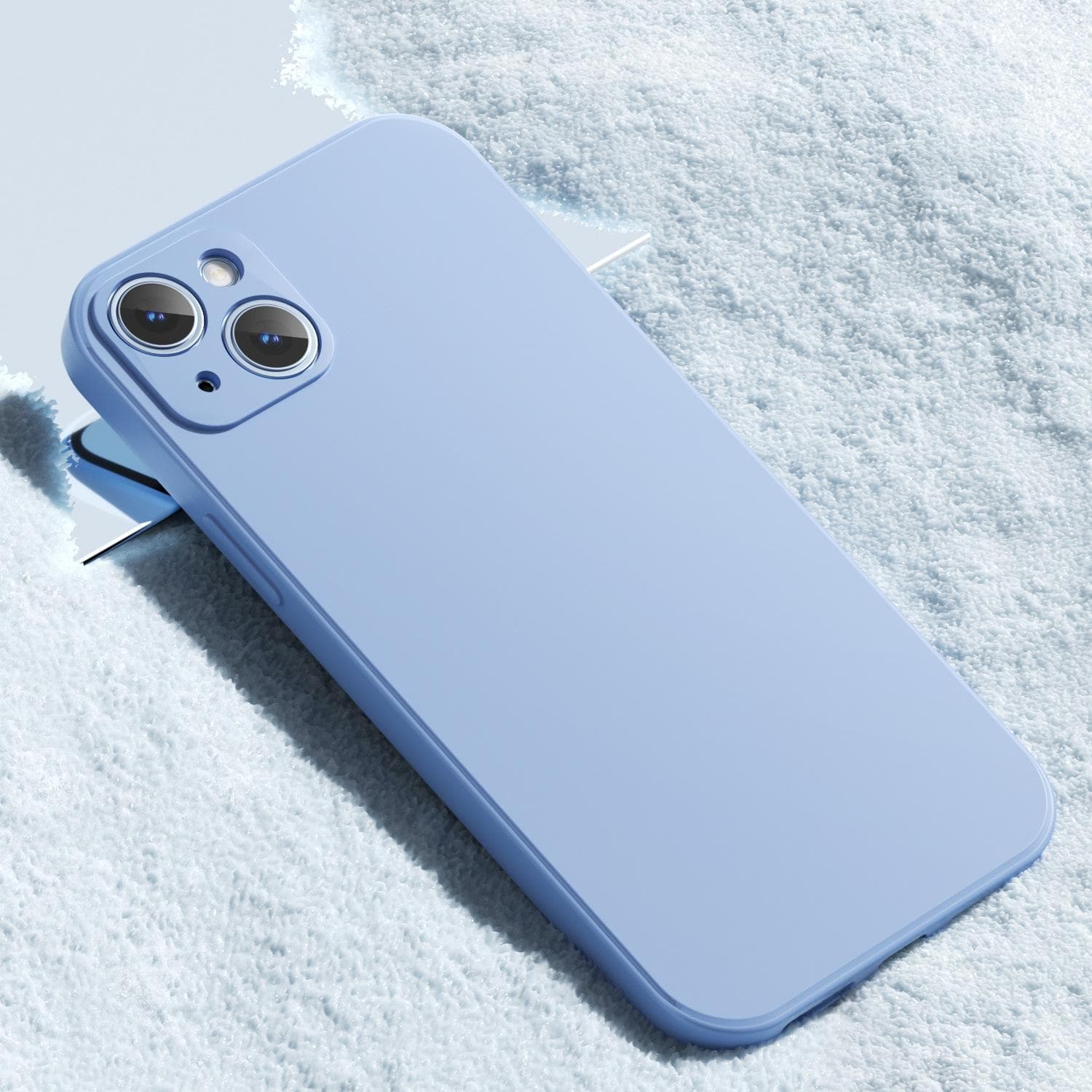 IPhone16 Matte Mobile Phone Imitation Liquid Silicone Soft Shell Skin-friendly Apple 151413 Anti-fall iphone7P/8P (5.5 inch) blue
