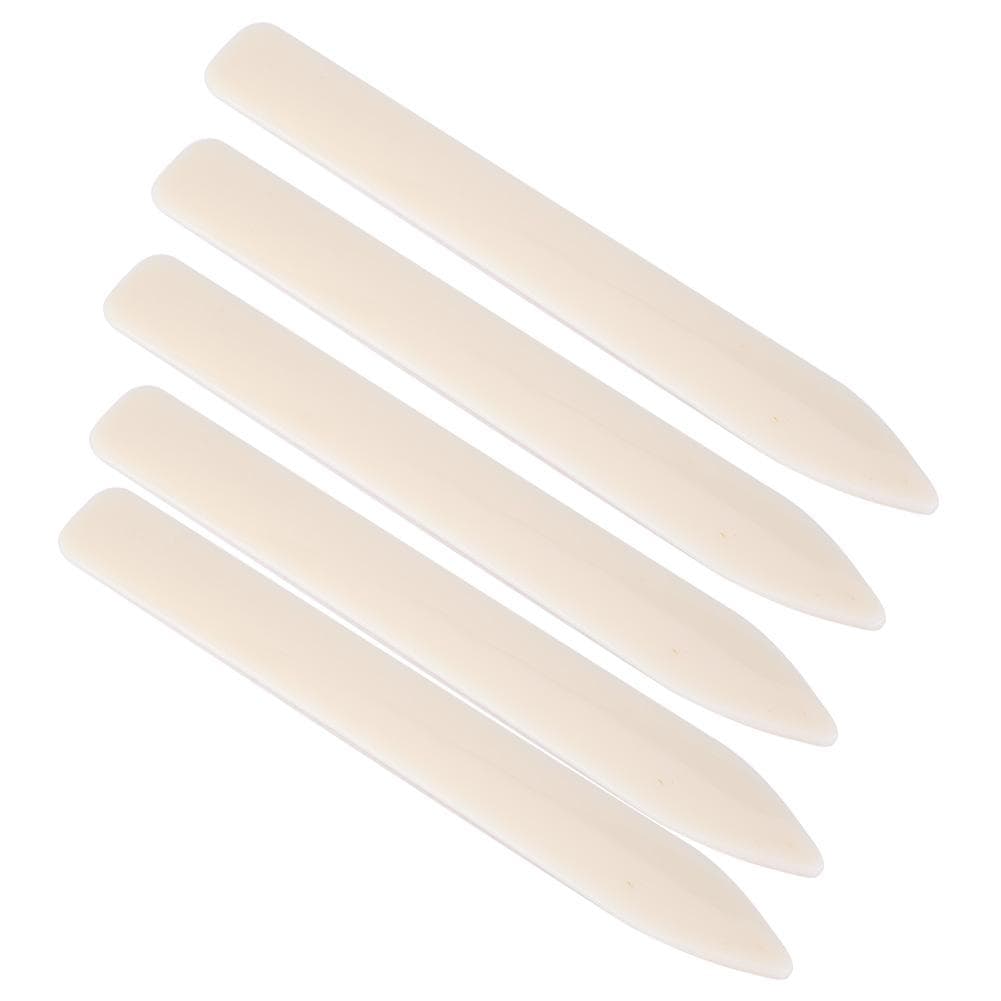 5Pcs Leather Craft Folder White Plastic DIY Hand Made Edge Trimming Sewing Tool Accessories(Long Long