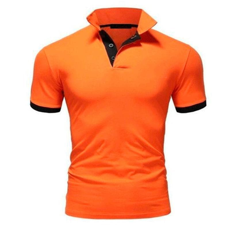 Men's Thin Plus Size Tee Casual Polo Short Sleeve Polos Shirt Solid Color Sports Top Man Lapel White Black Polo Shirts L
