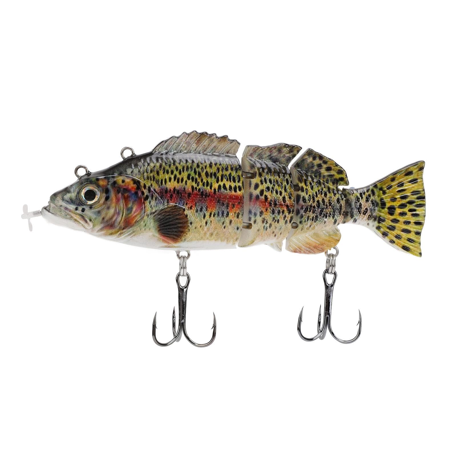 Robotic Swimming Fishing Electric Lure Rechargeable LED Light Wobbler Multi Jointed Swimbait Hard