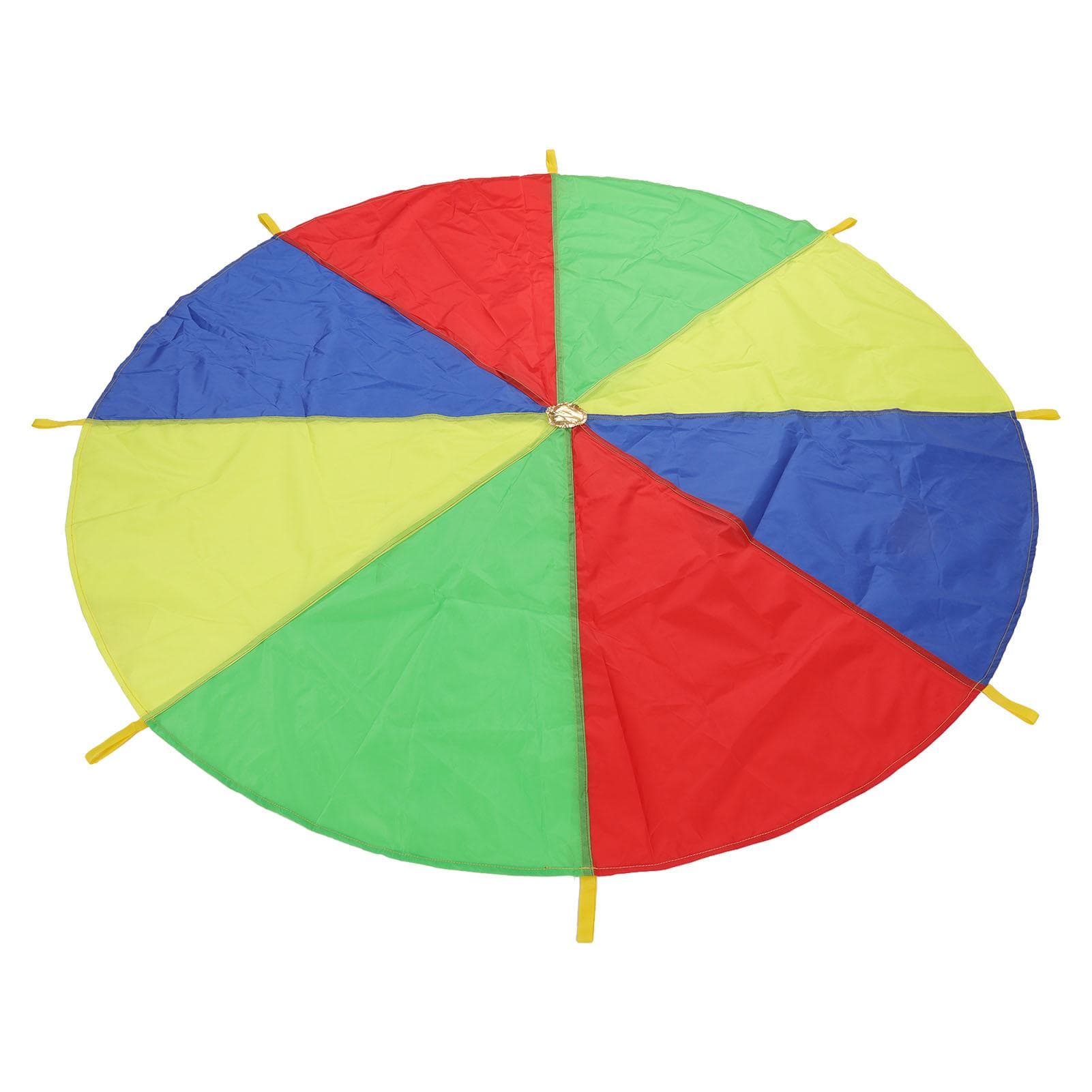 Kids Parachute Exercise Toy 4 Colors 8 Handles Promote Cooperation Multicolored Parachute Outdoor