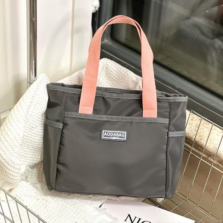 Casual Women Tote Bag Classic Large Capacity Shoulder Bags Oxford 2024 Fashion Lightweight Travel Handbag Mommy Bags grey