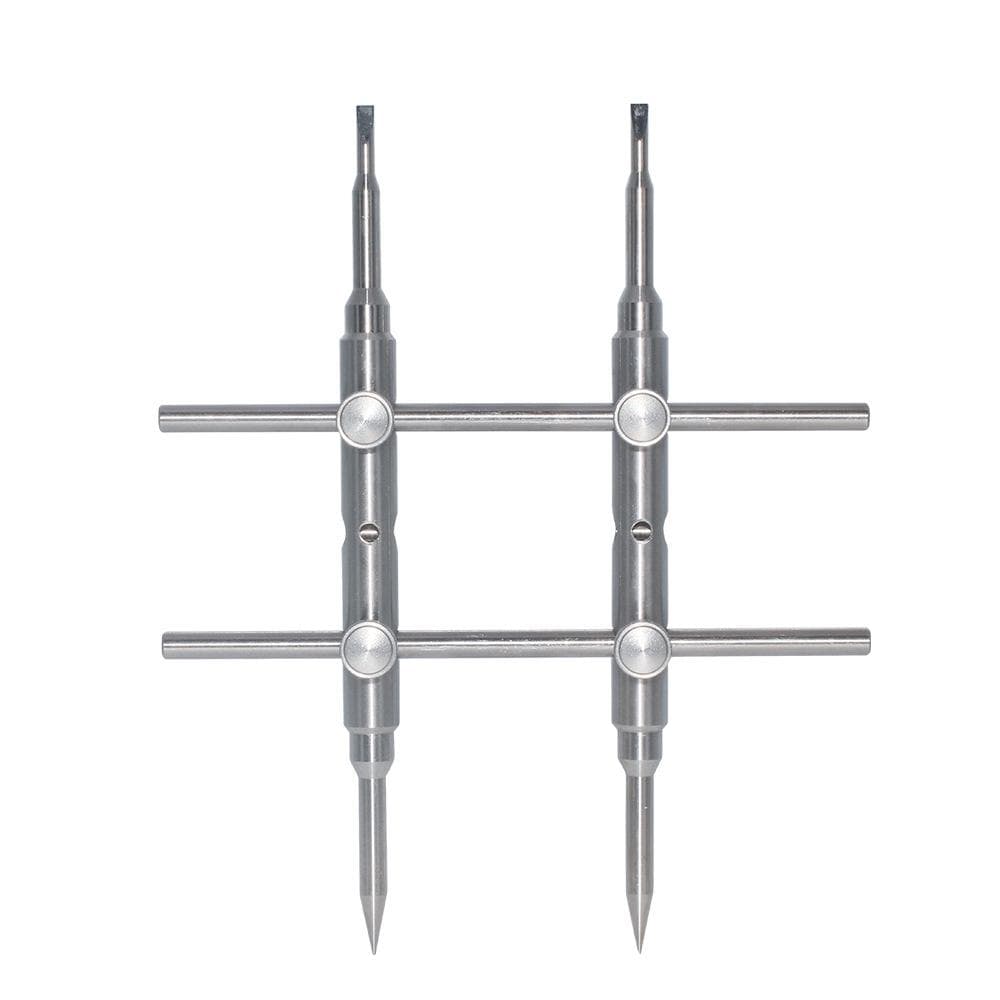 Repair Tool Camera Tool Detachable Tic-tac-toe Tool for Camera Lens with 2 Tips Lens Repair Set silver gray