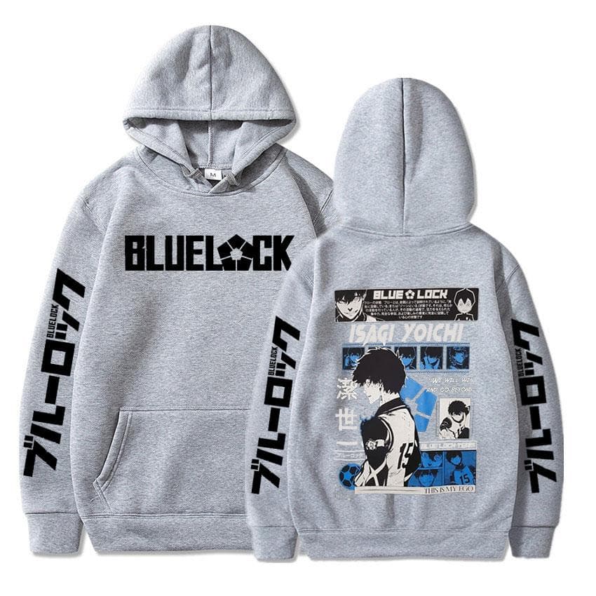 Anime Blue Lock Isagi Yoichi Printed Hooded Men Women Hot Manga Printed Hoodies Oversized Streetwear Harajuku Fleece Sweatshirts S