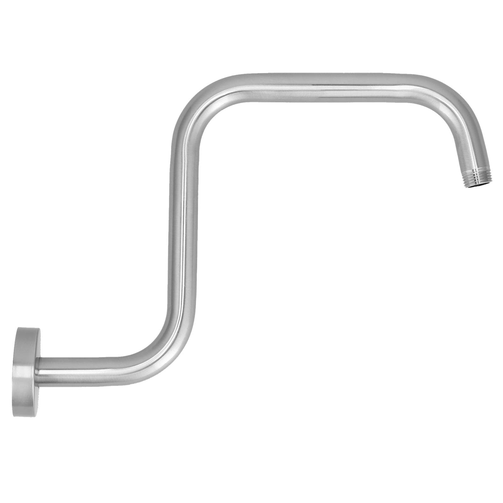13in S Shape Shower Arm American Stainless Steel Shower Head Riser Extension Bracket Bathroom