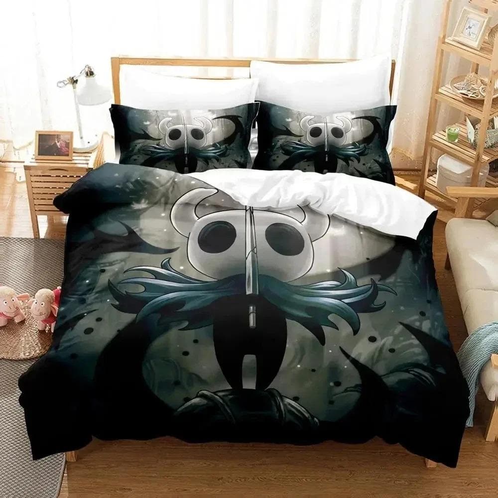 Anime Game Hollow Knight Bedding Set Duvet Cover Bed Set Quilt Cover Pillowcase Comforter king Queen Size Boys Adult Bedding Set AU Queen 210x210cm