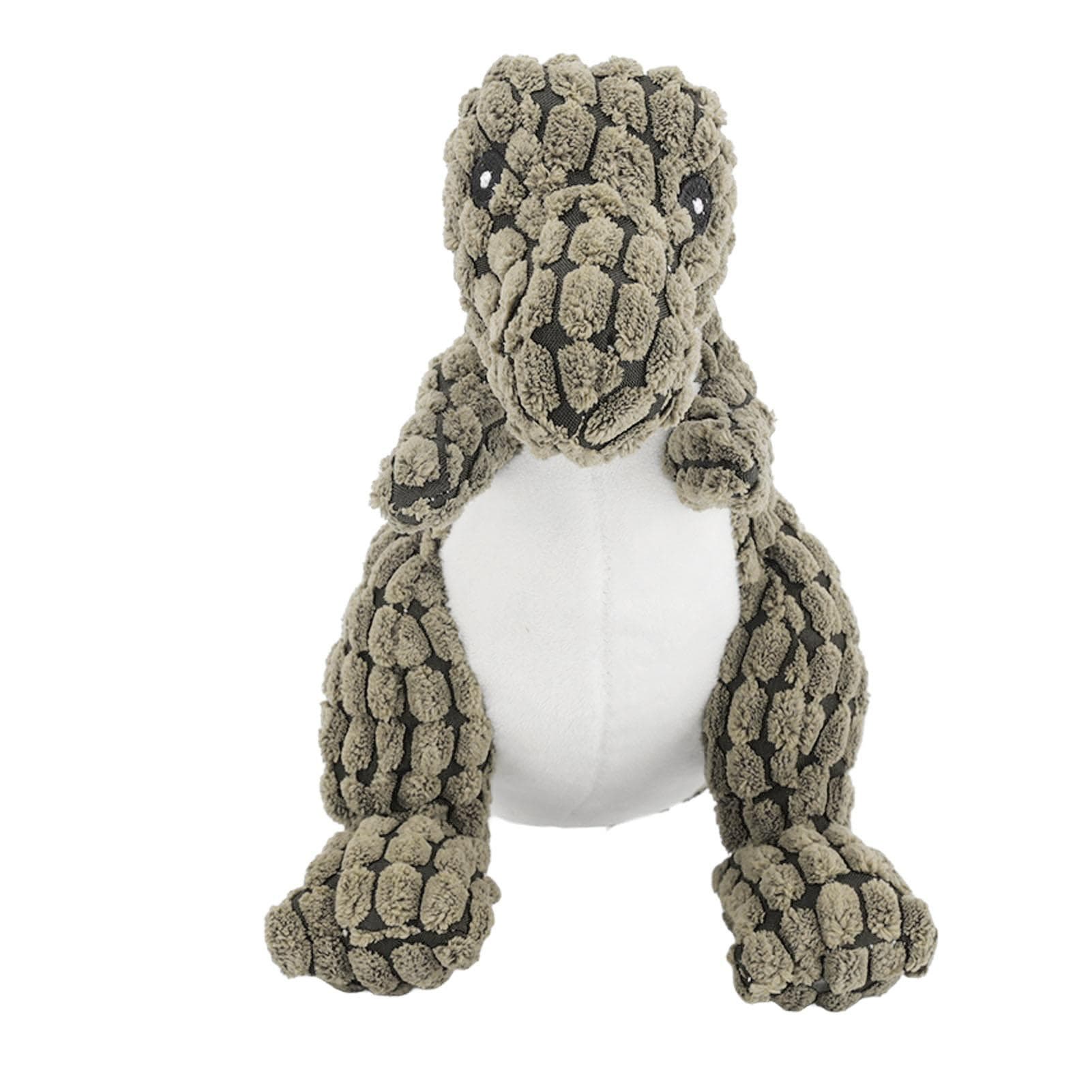 Dog Squeaky Toy Teeth Cleaning Bite Resistant Interactive Dinosaur Shape Plush Puppy Chewing Toy S navy blue