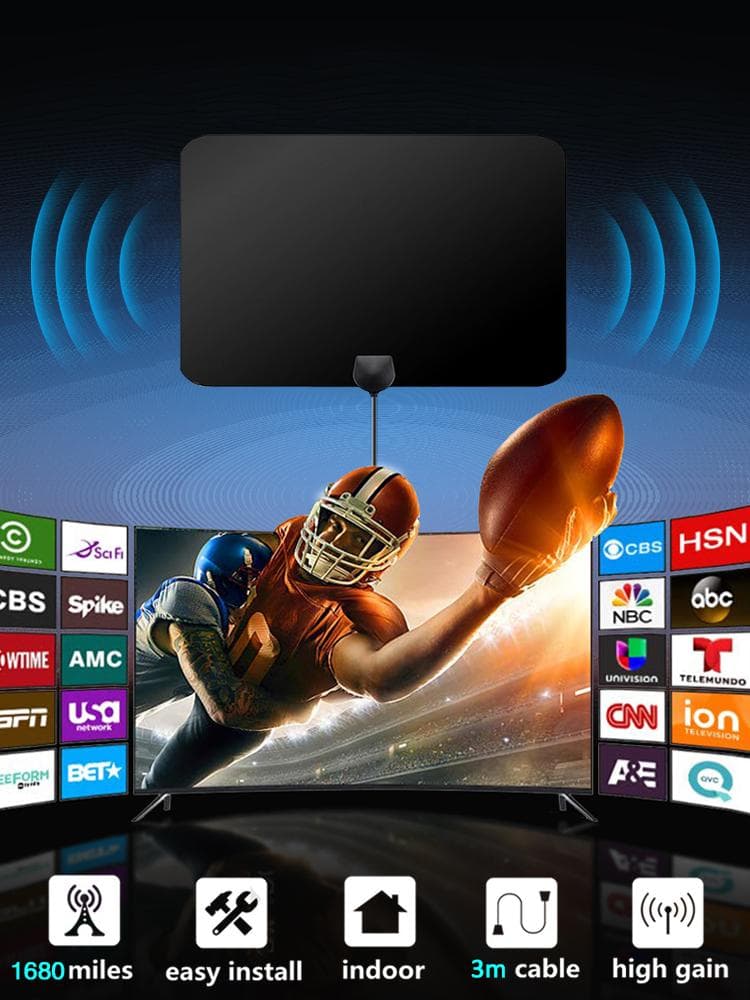 4K HDTV Antenna 1680 Miles Range Amplified Digital Antenna Indoor Aerial With HD1080P DVB-T2 for TV