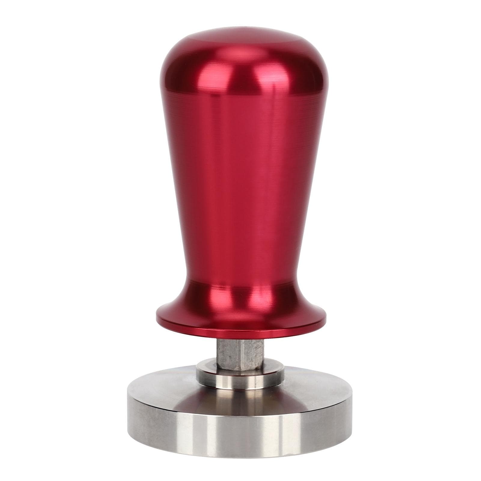 57.5mm Stainless Steel Coffee Tamper Powder Flat Pressure Press Hammer Tool Coffee AccessoriesRed red