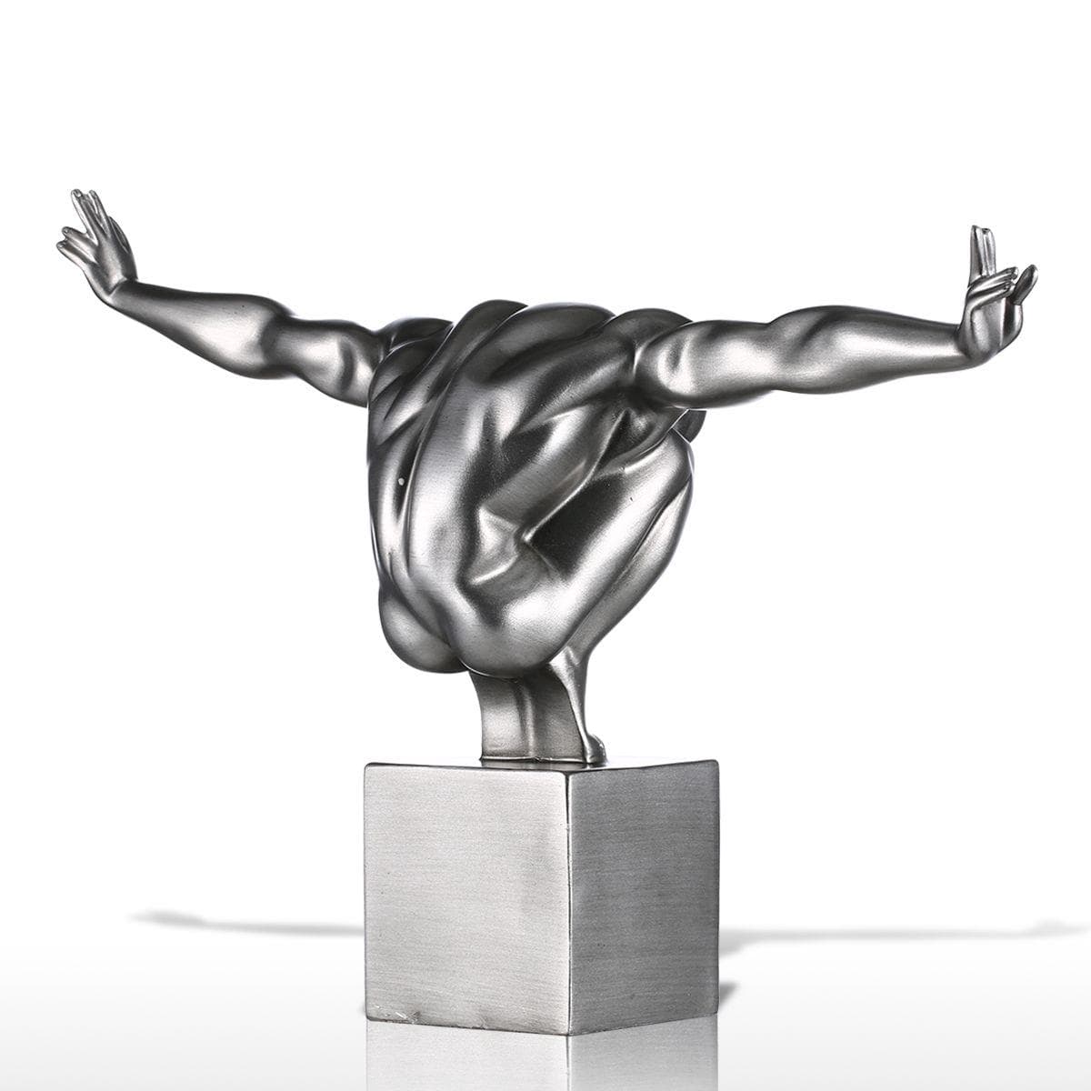 Tooarts Diver Fiberglass Modern Sculpture Decoration Black Diving Figurine