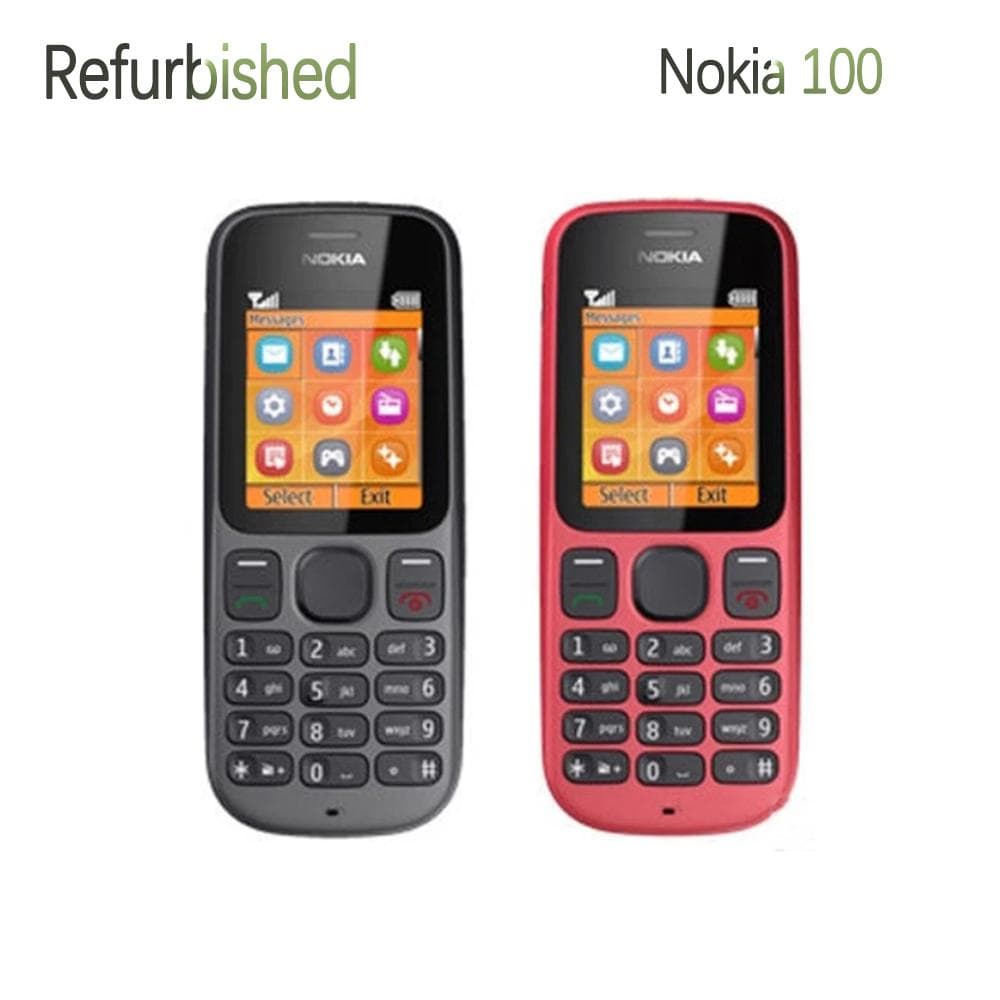 Refurbished Nokia Original Nokia 100 Mobile Phone With 1 SIM 1 Battery 1 Charger black