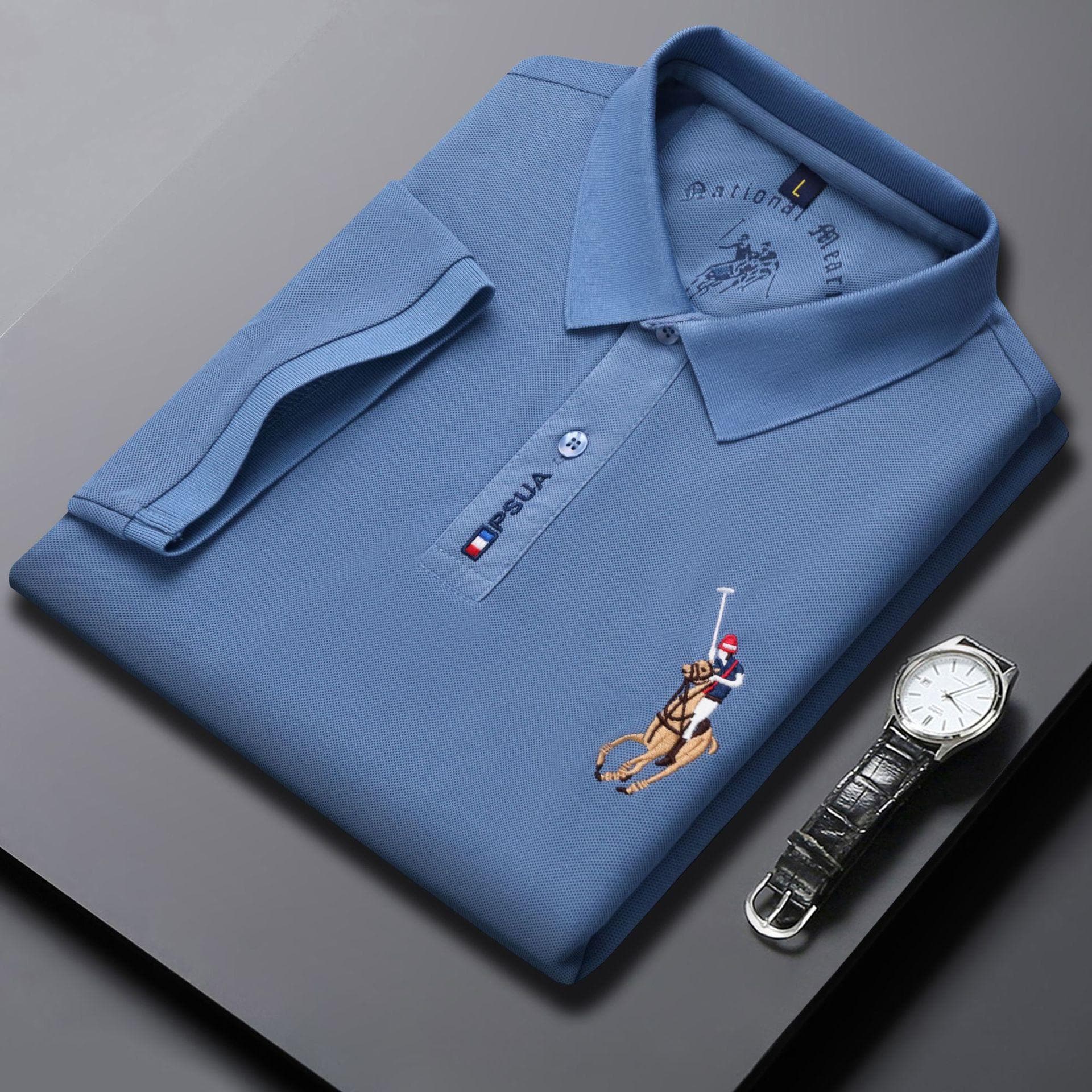 Men's Polo Shirt Summer Short Sleeve T-shirt Men's Bottoming Shirt Casual Embroidered Polo Shirt XXXXL