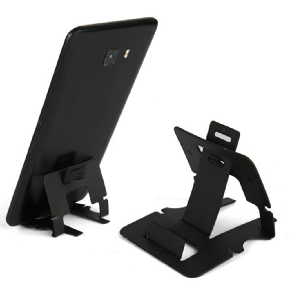 Phone Stand Holder Smart Phone Adjustable Folding Ultra-thin Plastic Phone Bracket for Mobile Phone black