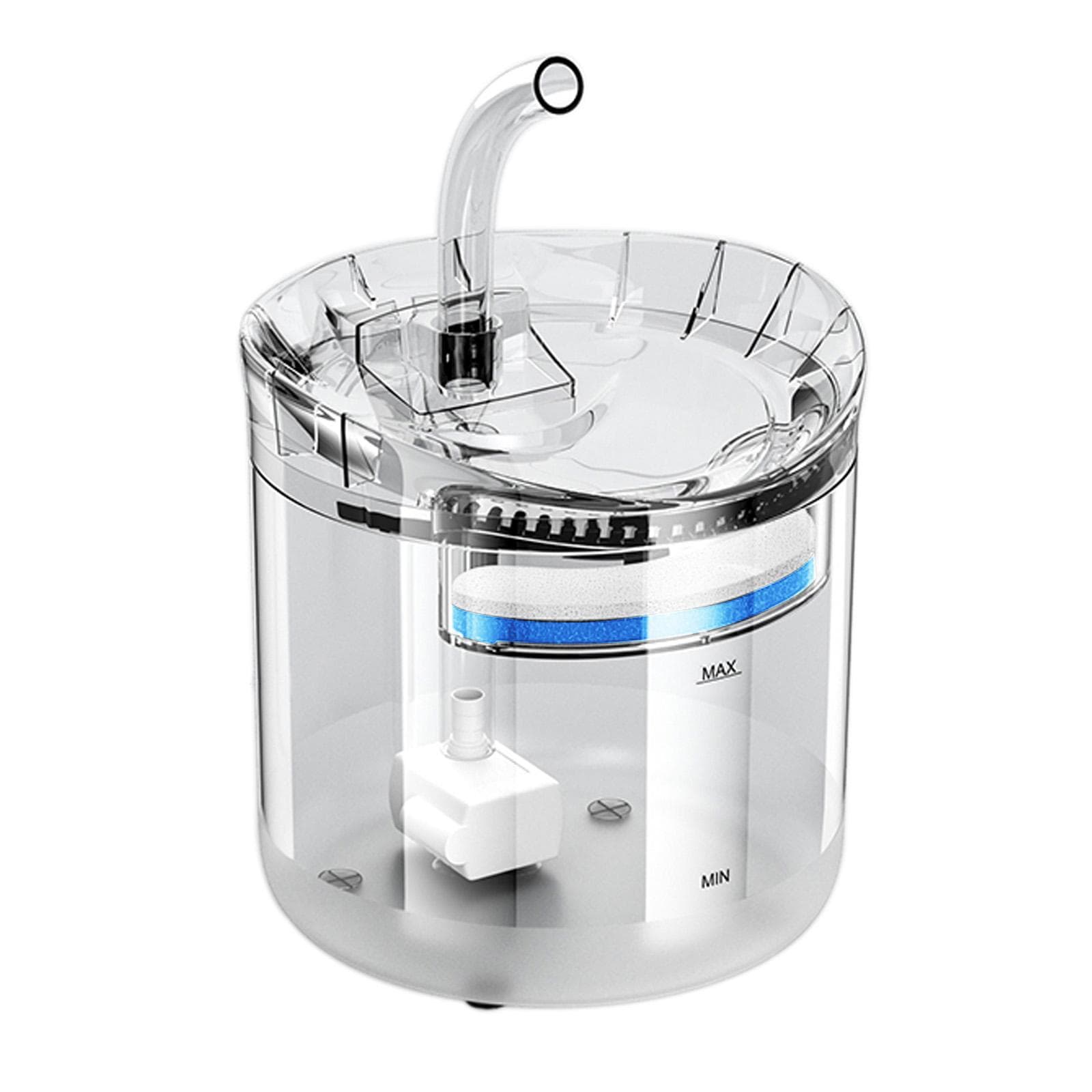 Cat Water Fountain Dispenser Automatic Pet Drinking Fountain transparent