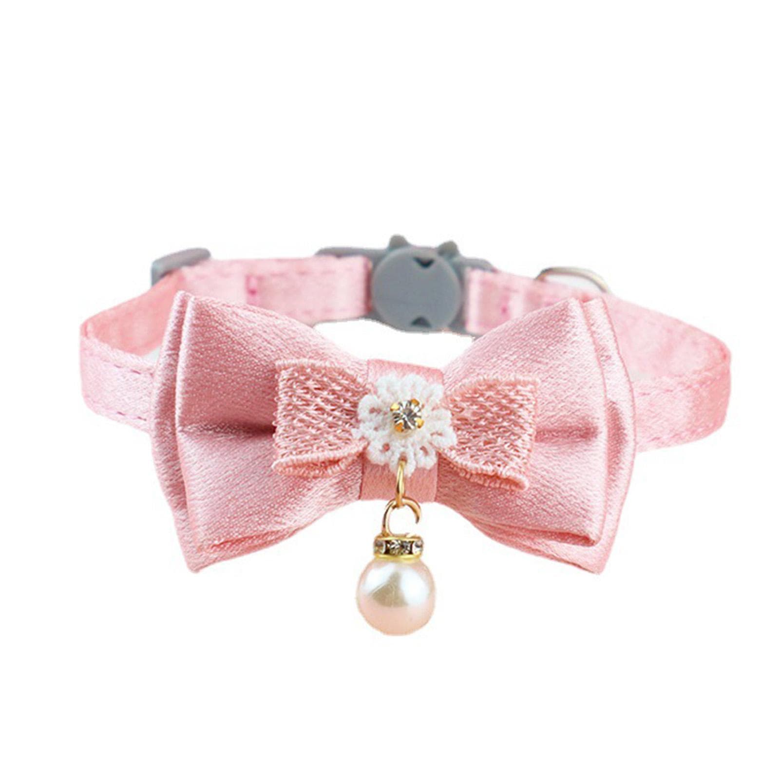 Pet Collar Adjustable Soft Wearable Cute Fashionable Cat Bow Tie Collar for Daily Walking Party Width 1cm / 0.4in, Length 20?30cm / 7.9?11.8in