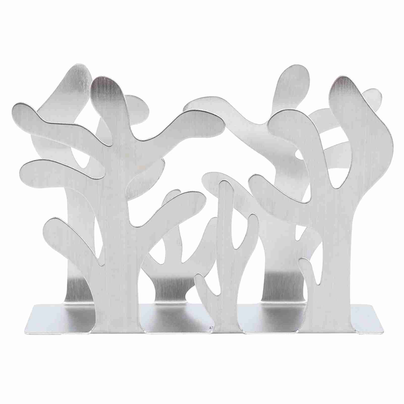 Stainless Steel Plants Shape Tissue Holder Dispenser Napkin Rack Table Paper Rack