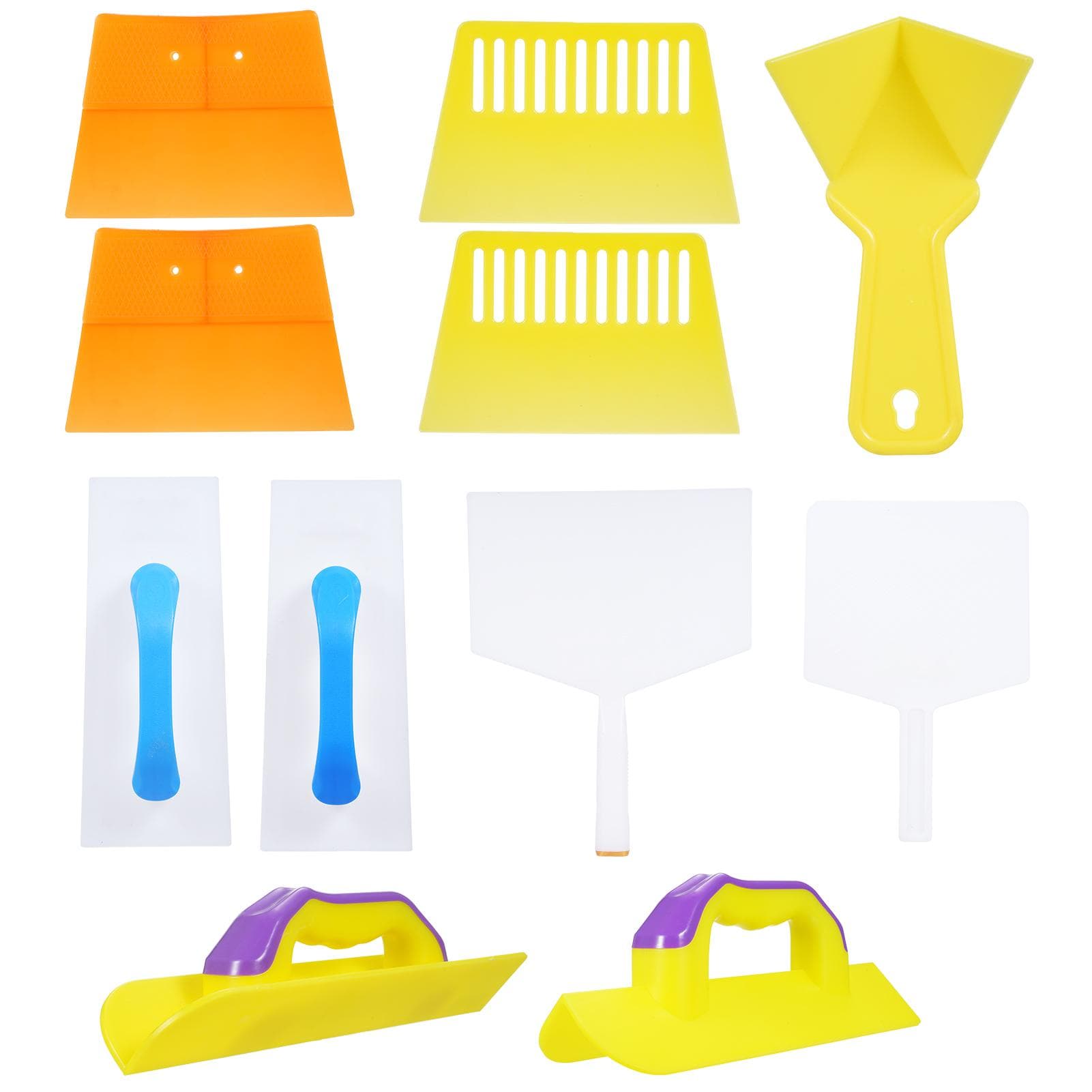 11Pcs Drywall Corner Tool Set Inside and Outside Corner Trowel Plastic Drywall Corner Scraper 11 Pcs