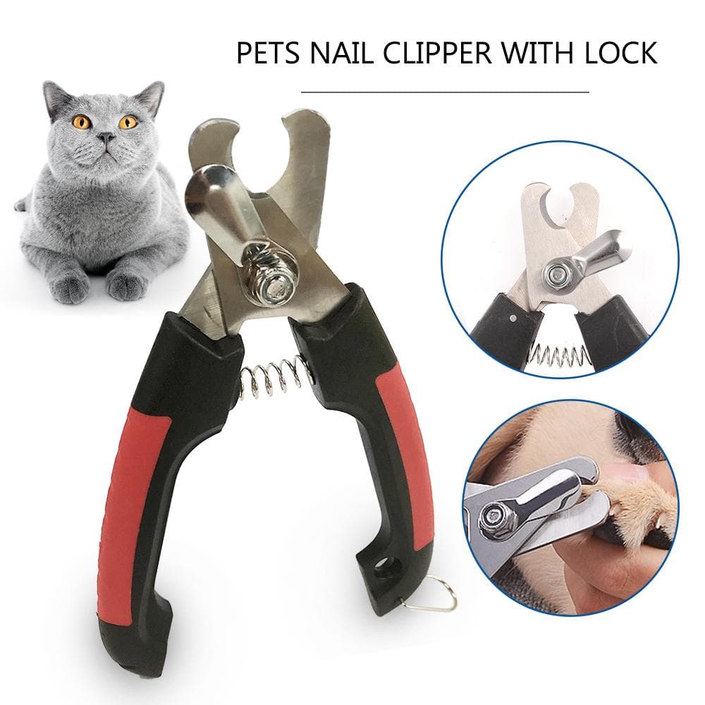 Professional Pet Dog Nail Clipper with Lock Grooming Scissors Clippers for Animals Cats S multicolour