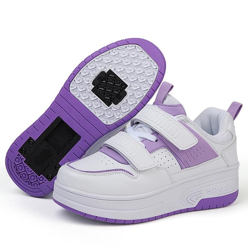 New Student Wheel Runaway Shoes Children's Shoes Boys Double Wheel Girls Roller Skates Adult Runaway Shoes Winter 42